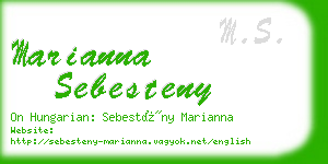 marianna sebesteny business card